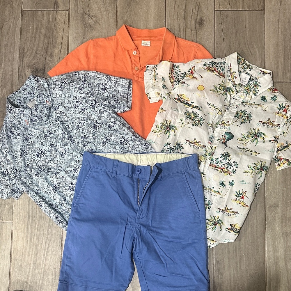 Boys crew cuts Casual Shirt and Shorts Set